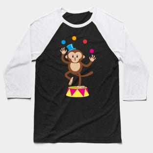 Funny Juggling Circus Monkey Ape T-Shirt Gift Baseball T-Shirt